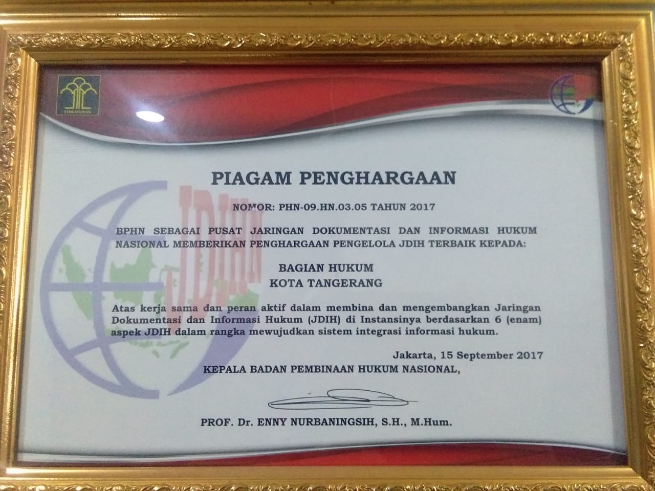 Penghargaan JDIH Tingkat Nasional